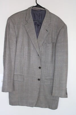 ABRIGO DEPORTIVO GRIS PATA DE GALLO HICKEY FREEMAN MEZCLA SEDA Y LANA talla 44L traje chaqueta Foto 1 de 4