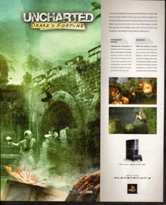 Anuncio impreso vintage JUEGOS Playstation 3 Uncharted Drake's Fortune 2007 - Imagen 1 de 1