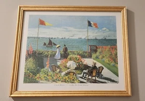 Framed, Print of Claude Monet Garden at Sainte-Adresse - Picture 1 of 2