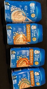4 pack variety Gerber Baby Cereal 8 Oz each.flavors: Oatmeal, Rice, & Multigrain - Picture 1 of 7