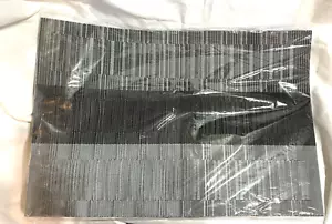 PVC Placemats Kitchen Table Mats Set of 6 Washable Easy to Clean Silver Black - Picture 1 of 2
