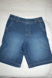 Boys BLUE JEAN DENIM SHORTS Rear Elast Waist 4 POCKETS Pull On SIZE 4 5 6 7 8 10 - Picture 1 of 2