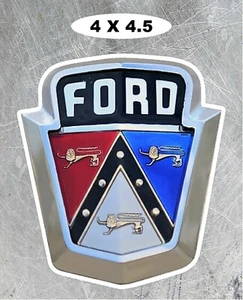 1950's VINATAGE Ford Decal Sticker reprint 4 X 4.5" LAMINATED ** FREE SHIPPING - Picture 1 of 4