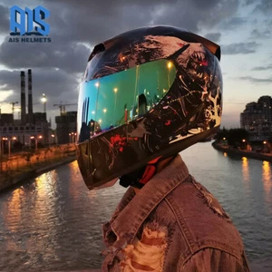 Full Face Motorcycle Helmet Double Lens Casco Casque Motorbike Racing Helmets - Picture 1 of 16