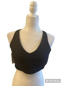 Women's Light Support Multistrap Longline Bra - All in Motion - Black - Sz L - Picture 1 of 11