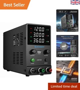 Precision Adjustable DC Power Supply, 0-120V/0-3A with Over-Voltage Protection - Picture 1 of 8