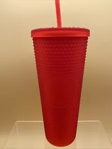Bicchiere Starbucks 2020 ROSSO borchiato opaco nuovo - molto limitato. Uscito 15 Nov 20 - Foto 1 di 2