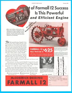 1938 FARMALL cultivator tractor PRINT AD farm International Harvester Company - Picture 1 of 3
