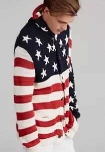 Polo Ralph Lauren Large Sweater RRL Cardigan Olympic USA Flag Stars Americana - Bild 1 von 9