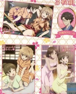 Juego de 3 postales Hanasaku Iroha anime Matsumae Ohana Oshimizu Nako película - Imagen 1 de 2