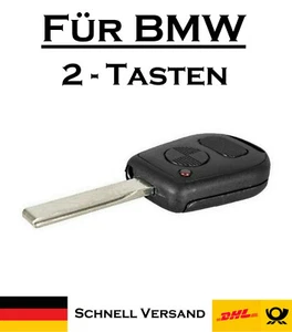 1x Autoschlüssel Gehäuse für BMW - Ersatz 2 Tasten PKW Funk Fernbedienung KS02 - Picture 1 of 5