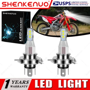 For Honda CRF250L 2013 2014 2015 2016 2017 2X 9003 H4 LED Headlights Bulbs White - Foto 1 di 12