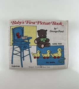 Vintage 1979 Baby's First Cloth Book BABY'S FIRST PICTURE BOOK Stuffed Plush Toy - Picture 1 of 10