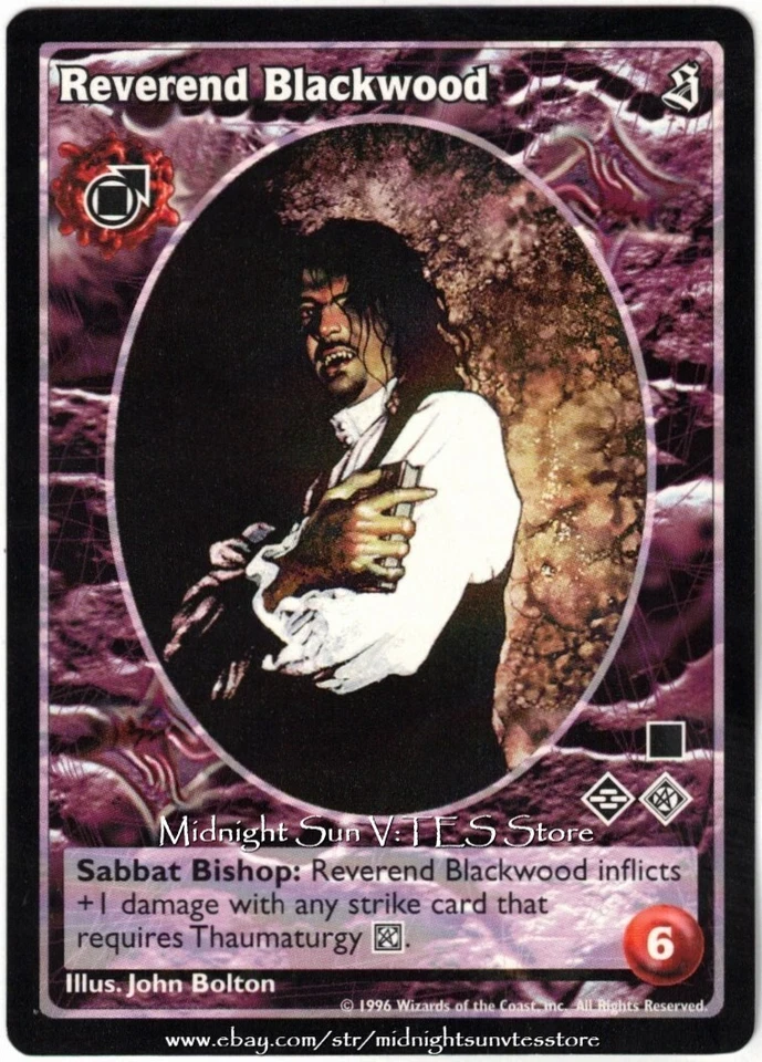 Reverend Blackwood Tremere Antitribu The Sabbat V:TES VTES Vampire CCG - Image 1 of 1