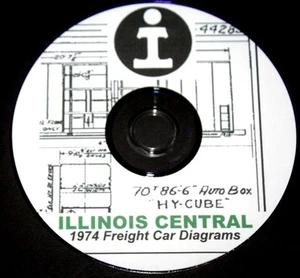 Illinois Central 1974 Freight Car Diagrams PDF Pages on DVD - Picture 1 of 3