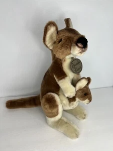 Yomiko Classics Mama und Baby Känguru Plüschtier 13 Zoll weiches Stofftier Russ - Bild 1 von 12