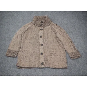 Croft & Barrow Cardigan Sweater Women's Size XL Brown 3/4 Sleeve Mock Neck - Picture 1 of 8