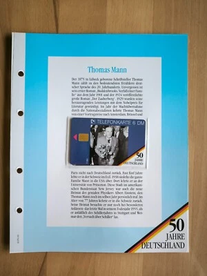 O 2473 12.95 Telefonkarte 50 Jahre Deutschland mit Albumblatt Mint - Bild 1 von 2