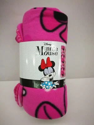 DISNEY MINNIE MOUSE GIRL SOFT & WARM 45"X60" FLEECE BLANKET100% ORIGINAL  - Image 1 of 2