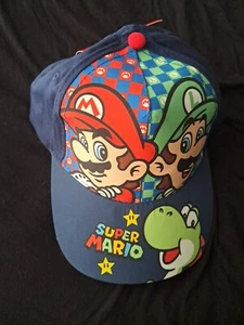 Nintendo Boys Super Mario Adjustable Baseball Cap NAVY BLUE (One Size) - Picture 1 of 7