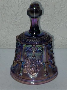 Vintage Fenton Bell Purple Amethyst Iridescent Carnival Glass Gothic Sable Arch - Picture 1 of 7