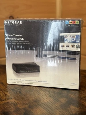 NETGEAR GS605AV 5-Port Home Theater Gaming Network Switch Ethernet New Sealed - Image 1 of 4
