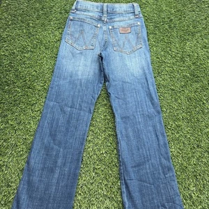 Wrangler Retro Jeans Youth Kids Boys 11 Slim Relaxed Boot Dark Wash - Picture 1 of 11