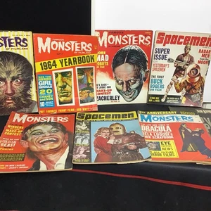 Old Vintage Horror Magazine Lot Famous Monsters & Spacemen Read Description - Picture 1 of 13