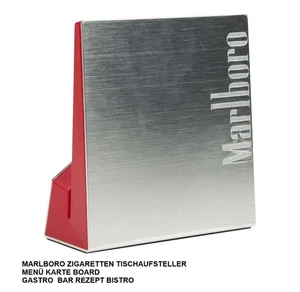 MARLBORO ZIGARETTEN TISCHAUFSTELLER MENÜKARTE BOARD GASTRO BAR REZEPT BISTRO - Bild 1 von 9