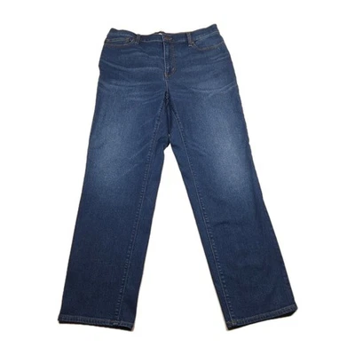 Pantalones de mezclilla Lands End de pierna recta talla 14 para mujer Foto 1 de 4