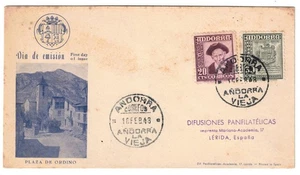 Andorra española Cachet FDC 1948 - Imagen 1 de 2