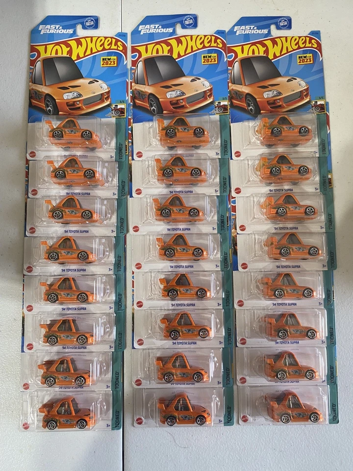 2023 Hot Wheels Fast & Furious '94 Toyota Supra Tooned Orange Lot of 24 - Image 1 of 1