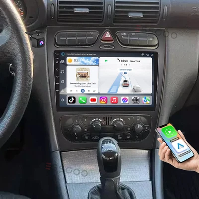 For Mercedes Benz C Class W203 CLK W209 Car Radio Stereo GPS NAVI Carplay+Camera - Image 1 of 4