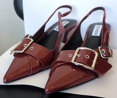 Zapatos de salón Steve Madden Lezley de cuero rojo para gatito para mujer 6M VER DESCRIPCIÓN Foto 1 de 4