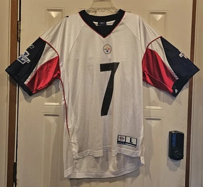 Camiseta Ben Roethlisberger #7 Pittsburgh Steelers Super Bowl XL Reebok Talla Grande Foto 1 de 4