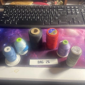 6-SPOOLS OF THREAD FOR SEWING AND QUILTING - Picture 1 of 5