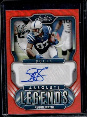 2022 Absolute Reggie Wayne Legends Signatures Red Auto #1/50 Colts - Image 1 of 2