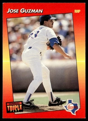 1992 Triple Play Jose Guzman Texas Rangers #215 - Image 1 of 2