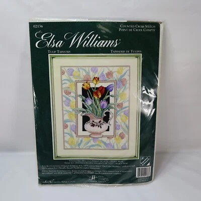 Kit de punto de cruz contado Elsa Williams #02136 tapiz de tulipán JCA Michael LeClair Foto 1 de 4
