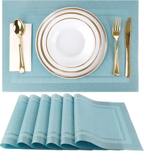Placemats,Table Place Mats for Kitchen Dining, Heat-Resistant Anti-Skid Stain Wa - Picture 1 of 12