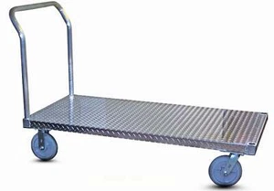USA-Made Durable Flatbed Cart - 30x48 Diamond Plate - 2,000lb Capacity - Picture 1 of 1