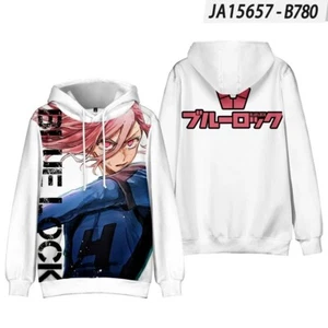 BLUE LOCK Anime Manga Kapuzen Sweatshirt Hoodie Pullover Sweater Coat Polyester - Picture 1 of 2