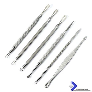 Kit 6 Pezzi Estrattore Comedone Punti Neri Acne Brufoli Rimozione Macchie Inestetismi Viso - Foto 1 di 7