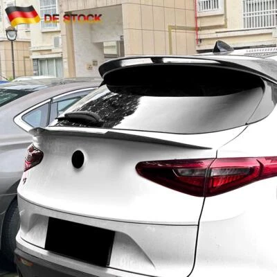 Alerón trasero para Alfa Romeo Stelvio 2017+ alerón de fibra de carbono óptica