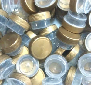 50 USA 0,25 Unzen Kunststoff Behälter Gläser Balsam 1 TL edle Goldkappe Salbe 1/4 Unzen - Bild 1 von 6