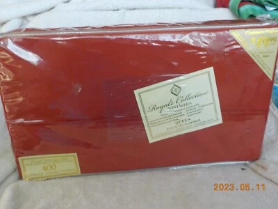 Juego de 6 sábanas Royal'e Collection 2000 Queen en rojo 400 hilos Foto 1 de 4