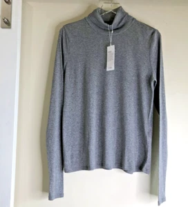 Eileen Fisher Neu mit Etikett $ 128 Größe Small Rollkragen meliert grau Baumwolle Lyocell hergestellt in Peru - Bild 1 von 13