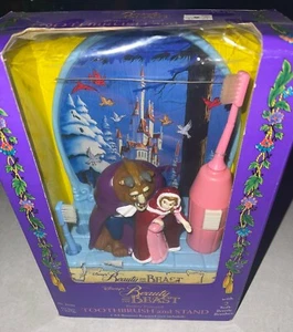 1992 DISNEY'S BEAUTY & BEAST  Toothbrush & Stand  Battery Powered  NEW in box - Picture 1 of 10