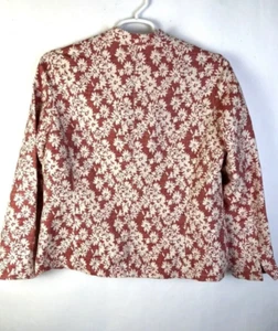 Coldwater Creek Jacket Women's Large Cotton Linen Blend Pink Feminine Career - Picture 1 of 9