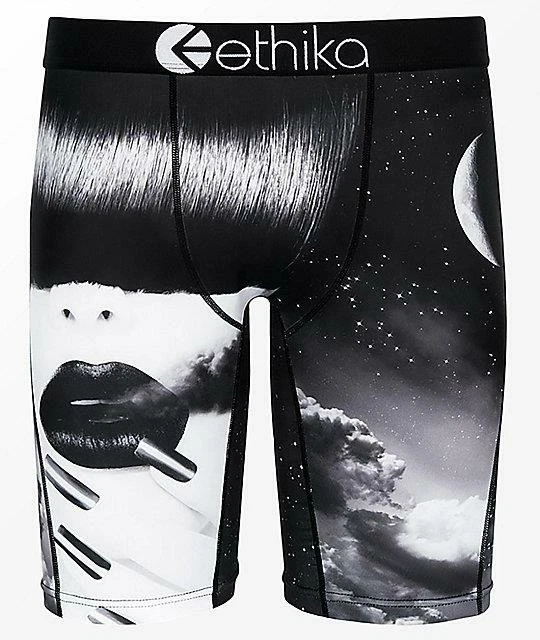 Calzoncillos boxer largos Ethika Staple DREAM GIRL negros blancos luna nubes estrellas para hombre nuevos con etiquetas Foto 1 de 1